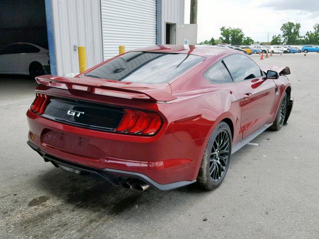 1FA6P8CF2J5107162 - 2018 FORD MUSTANG GT RED photo 4