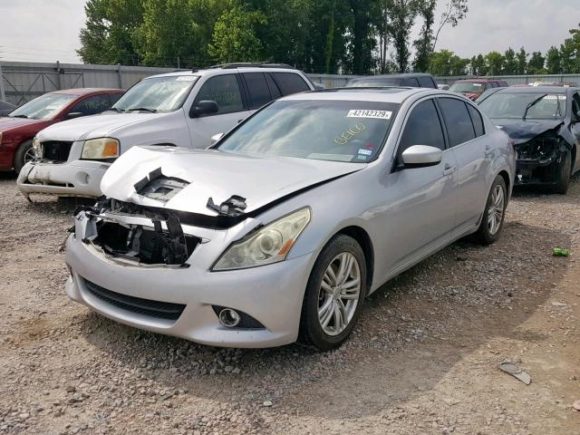 JN1CV6AP6DM718537 - 2013 INFINITI G37 BASE SILVER photo 2