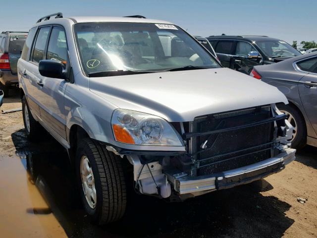 2HKYF18195H564356 - 2005 HONDA PILOT LX SILVER photo 1