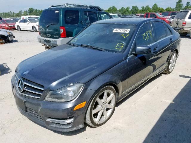 WDDGF4HB1EA964690 - 2014 MERCEDES-BENZ C 250 GRAY photo 2