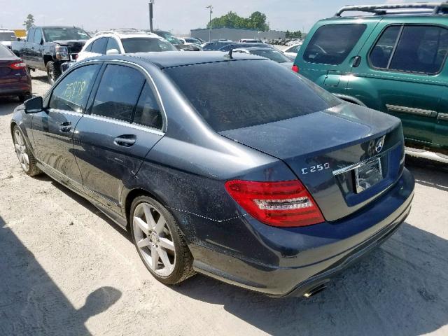 WDDGF4HB1EA964690 - 2014 MERCEDES-BENZ C 250 GRAY photo 3