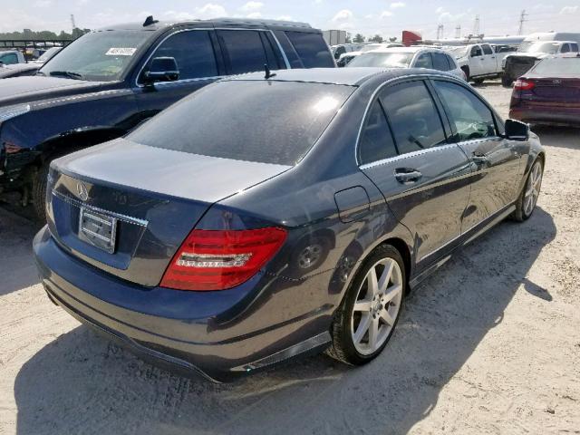 WDDGF4HB1EA964690 - 2014 MERCEDES-BENZ C 250 GRAY photo 4