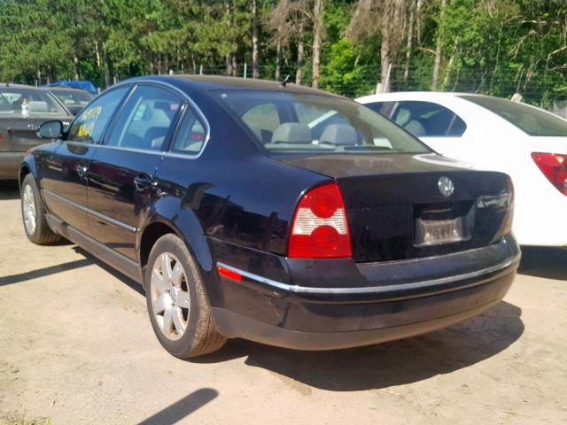 WVWAD63B75E051207 - 2005 VOLKSWAGEN PASSAT GLS BLACK photo 3