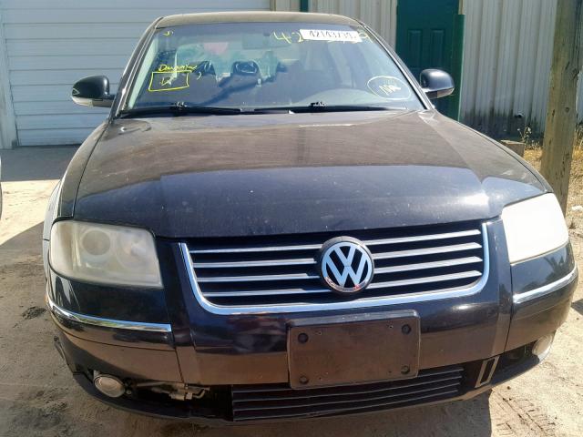 WVWAD63B75E051207 - 2005 VOLKSWAGEN PASSAT GLS BLACK photo 9