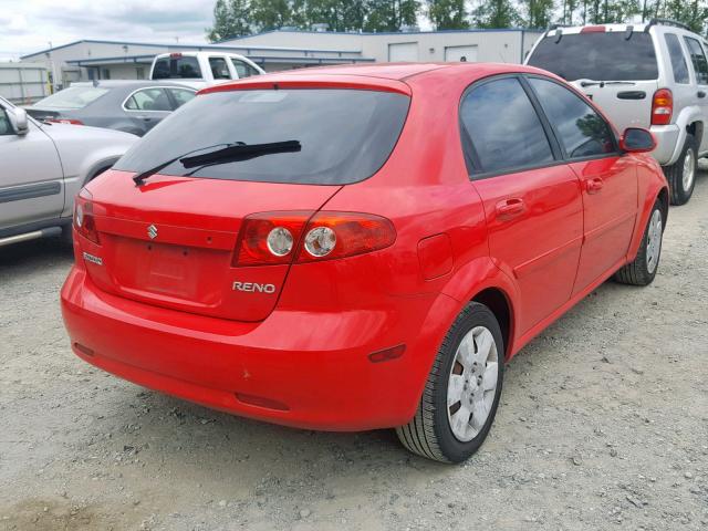 KL5JD66Z97K500499 - 2007 SUZUKI RENO BASE RED photo 4