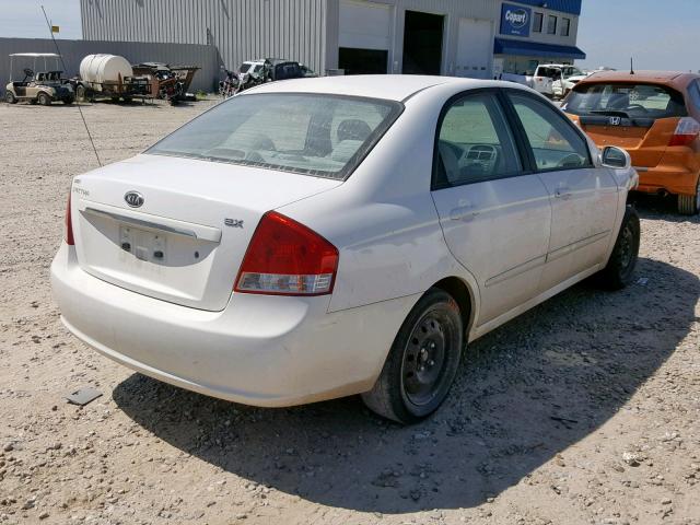 KNAFE122475412853 - 2007 KIA SPECTRA EX WHITE photo 4