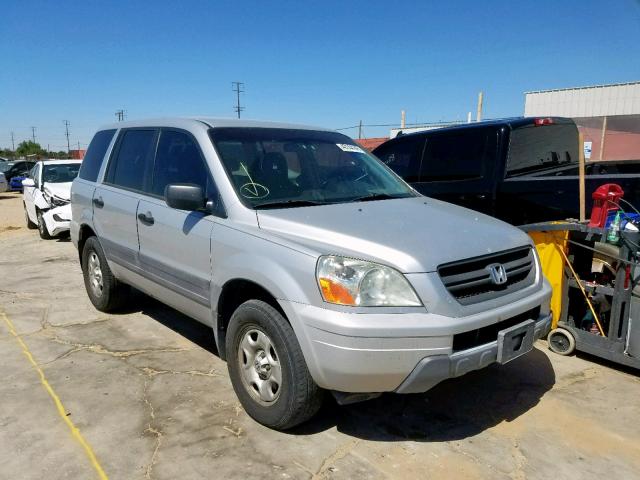 2HKYF18164H622552 - 2004 HONDA PILOT LX SILVER photo 1