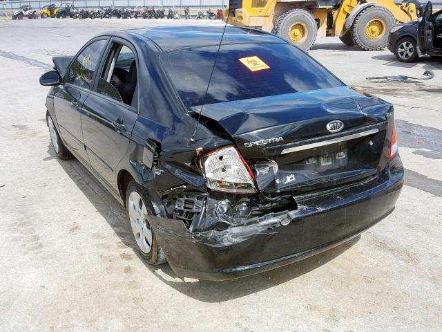 KNAFE221495615984 - 2009 KIA SPECTRA EX BLACK photo 3