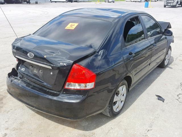 KNAFE221495615984 - 2009 KIA SPECTRA EX BLACK photo 4