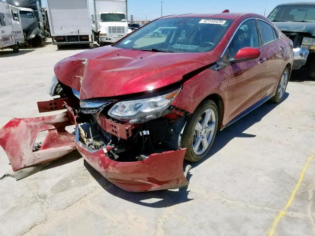 1G1RC6S50KU115289 - 2019 CHEVROLET VOLT LT RED photo 2