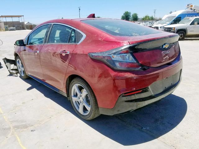 1G1RC6S50KU115289 - 2019 CHEVROLET VOLT LT RED photo 3