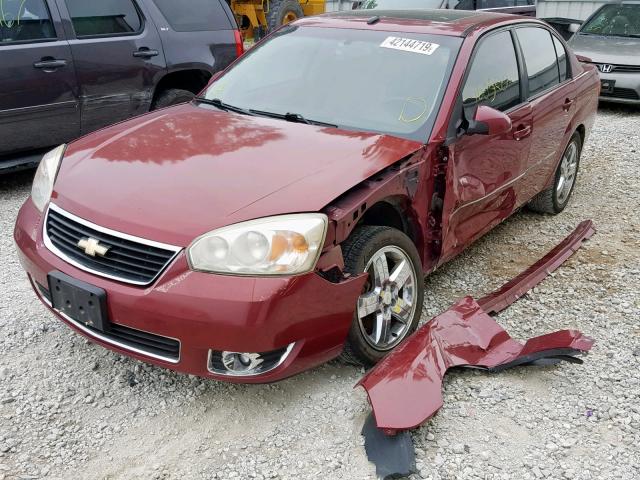 1G1ZU53876F201354 - 2006 CHEVROLET MALIBU LTZ მუქწითელი ფოტო 2