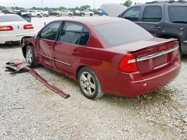 1G1ZU53876F201354 - 2006 CHEVROLET MALIBU LTZ მუქწითელი ფოტო 3