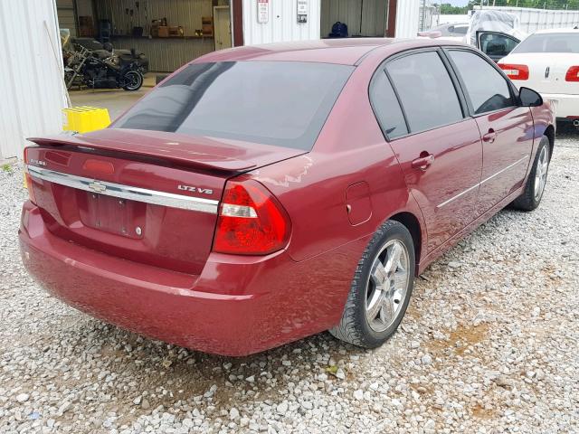 1G1ZU53876F201354 - 2006 CHEVROLET MALIBU LTZ მუქწითელი ფოტო 4