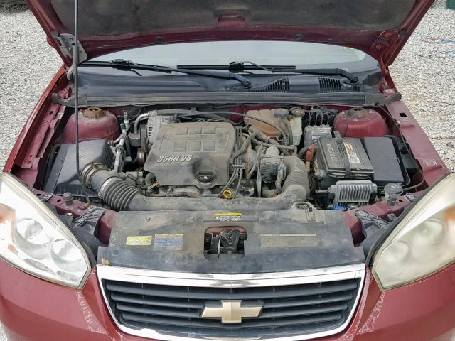 1G1ZU53876F201354 - 2006 CHEVROLET MALIBU LTZ მუქწითელი ფოტო 7