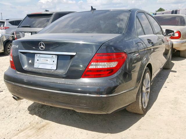 WDDGF4HB8CA600893 - 2012 MERCEDES-BENZ C 250 BLACK photo 4