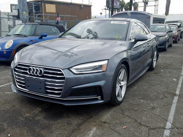 WAUSNAF58JA001375 - 2018 AUDI A5 PREMIUM GRAY photo 2