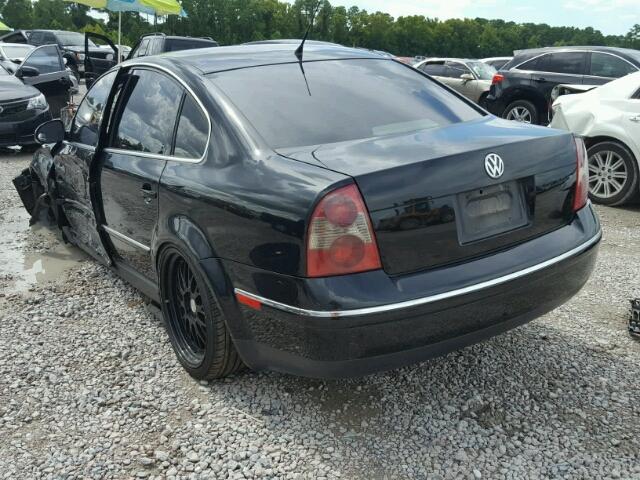 WVWAE63B95P042171 - 2005 VOLKSWAGEN PASSAT GLS BLACK photo 3