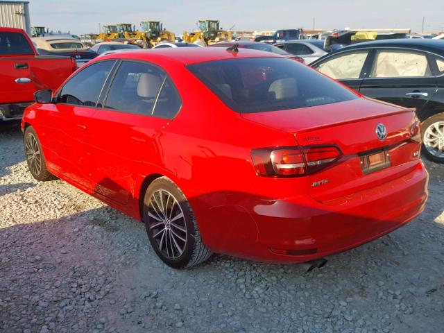 3VWD17AJXGM270338 - 2016 VOLKSWAGEN JETTA SPOR RED photo 3