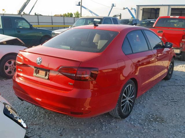 3VWD17AJXGM270338 - 2016 VOLKSWAGEN JETTA SPOR RED photo 4