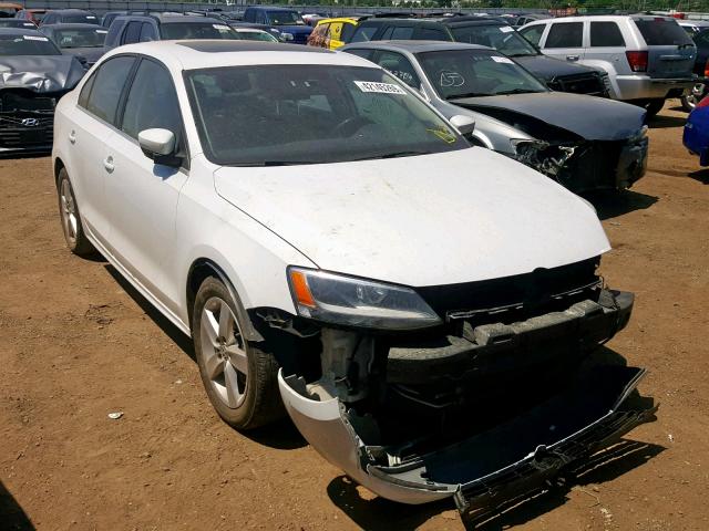 3VWLL7AJ5EM418155 - 2014 VOLKSWAGEN JETTA TDI WHITE photo 1