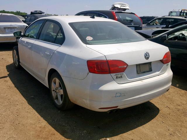 3VWLL7AJ5EM418155 - 2014 VOLKSWAGEN JETTA TDI WHITE photo 3