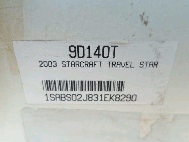 1SABS02J831EK8290 - 2003 STAR CRAFT CAMP WHITE photo 10