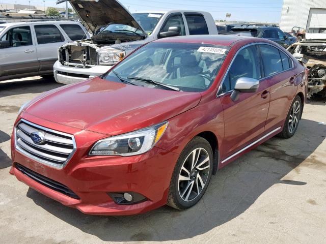 4S3BNAR6XH3002145 - 2017 SUBARU LEGACY SPO RED photo 2