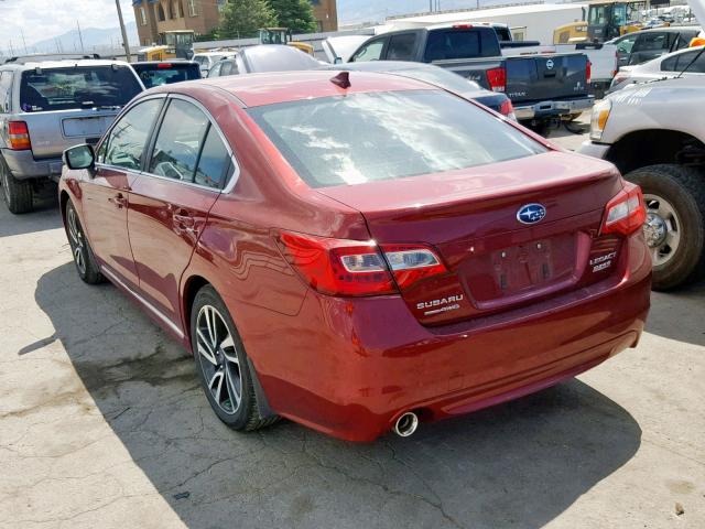 4S3BNAR6XH3002145 - 2017 SUBARU LEGACY SPO RED photo 3