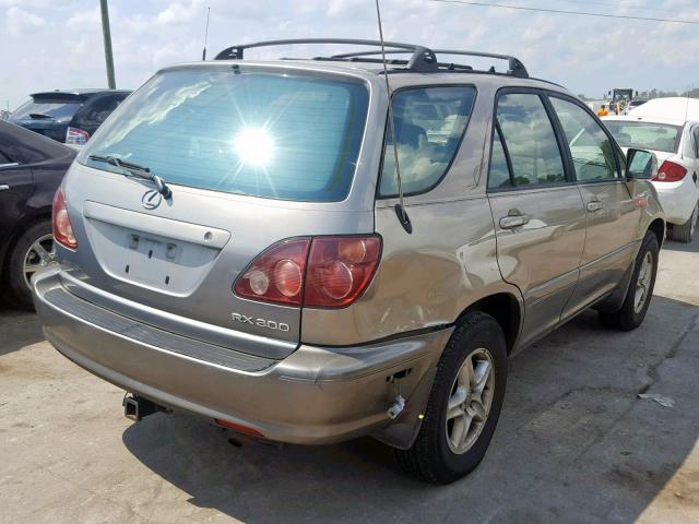 JT6HF10U9X0026947 - 1999 LEXUS RX 300 GOLD photo 4