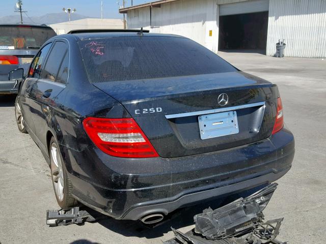 WDDGF4HB9DA858759 - 2013 MERCEDES-BENZ C 250 BLACK photo 3