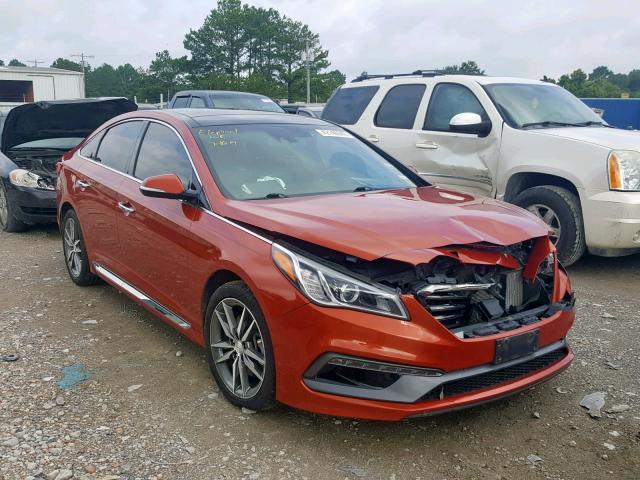 5NPE34AB4FH229927 - 2015 HYUNDAI SONATA SPO ORANGE photo 1