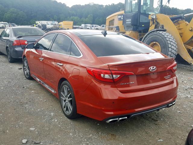 5NPE34AB4FH229927 - 2015 HYUNDAI SONATA SPO ORANGE photo 3