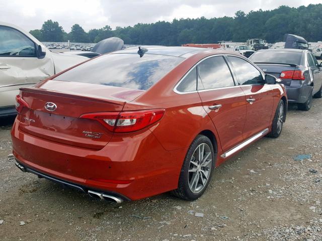 5NPE34AB4FH229927 - 2015 HYUNDAI SONATA SPO ORANGE photo 4