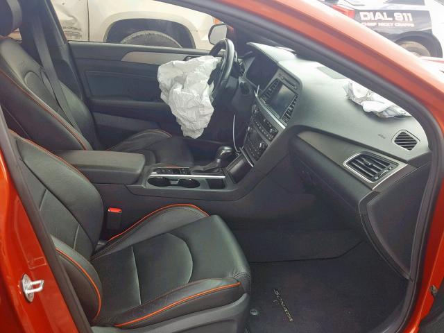 5NPE34AB4FH229927 - 2015 HYUNDAI SONATA SPO ORANGE photo 5