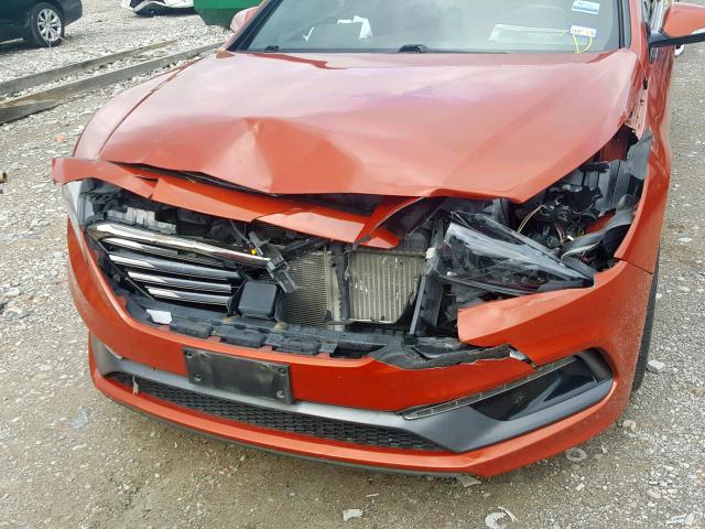 5NPE34AB4FH229927 - 2015 HYUNDAI SONATA SPO ORANGE photo 9