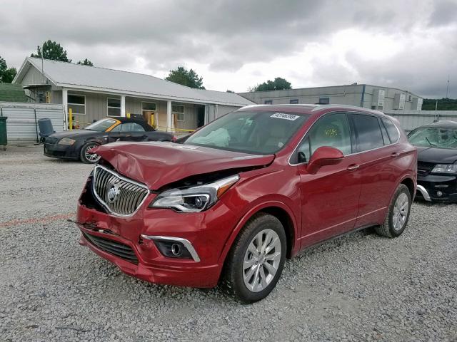 LRBFXBSAXHD098125 - 2017 BUICK ENVISION E RED photo 2