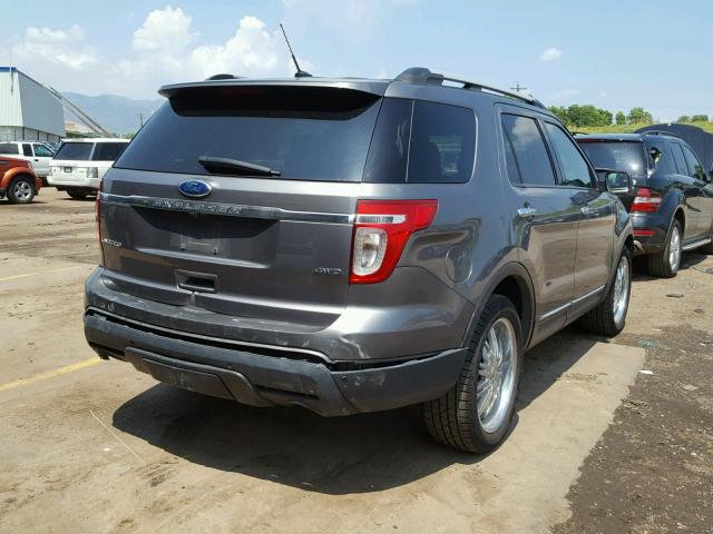 1FMHK8F89CGA95416 - 2012 FORD EXPLORER L GRAY photo 4