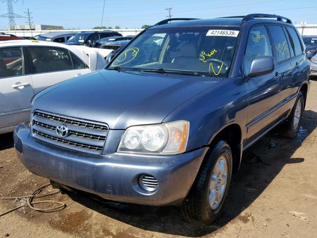 JTEHF21A830146490 - 2003 TOYOTA HIGHLANDER GRAY photo 2