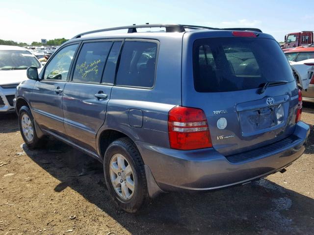 JTEHF21A830146490 - 2003 TOYOTA HIGHLANDER GRAY photo 3