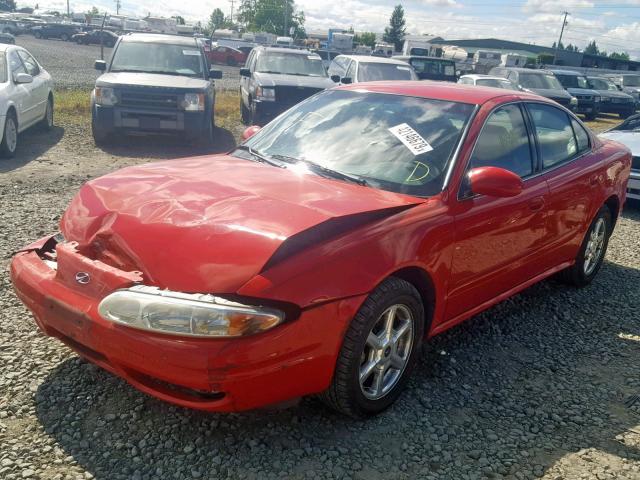 1G3NF52E81C123121 - 2001 OLDSMOBILE ALERO GLS RED photo 2