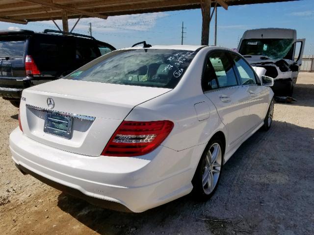 WDDGF4HB9DA828516 - 2013 MERCEDES-BENZ C 250 WHITE photo 4