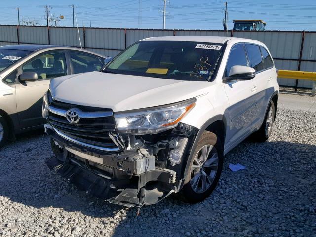 5TDZKRFH1GS157000 - 2016 TOYOTA HIGHLANDER WHITE photo 2