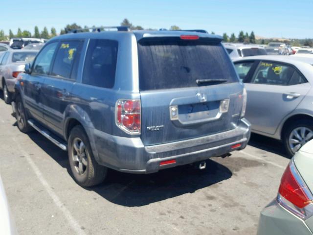 2HKYF18666H500174 - 2006 HONDA PILOT EX BLUE photo 3