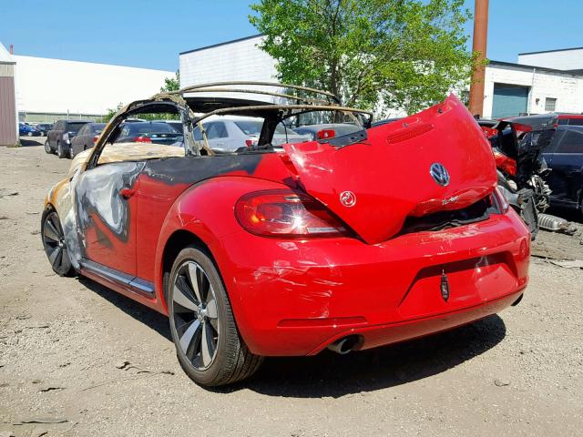 3VW7A7AT6DM809127 - 2013 VOLKSWAGEN BEETLE TUR RED photo 3
