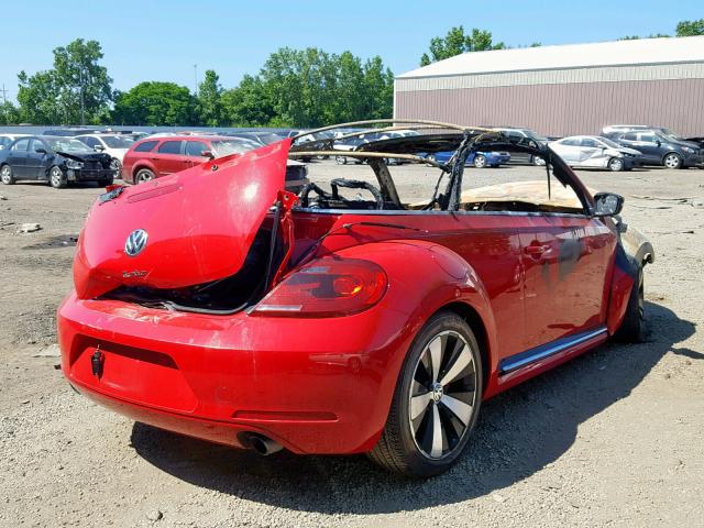 3VW7A7AT6DM809127 - 2013 VOLKSWAGEN BEETLE TUR RED photo 4