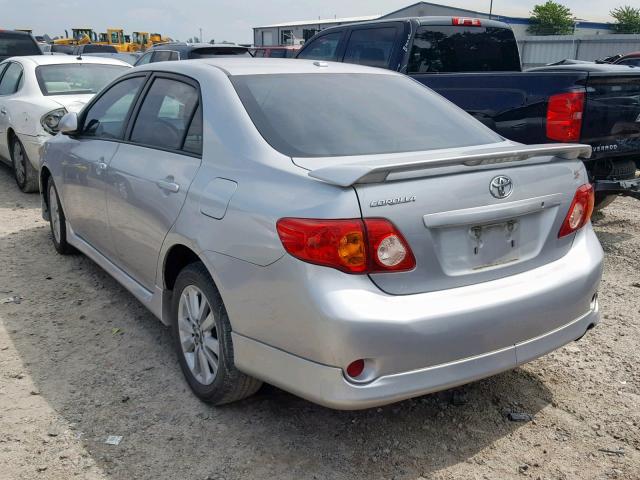 2T1BU4EE2AC411528 - 2010 TOYOTA COROLLA BA SILVER photo 3