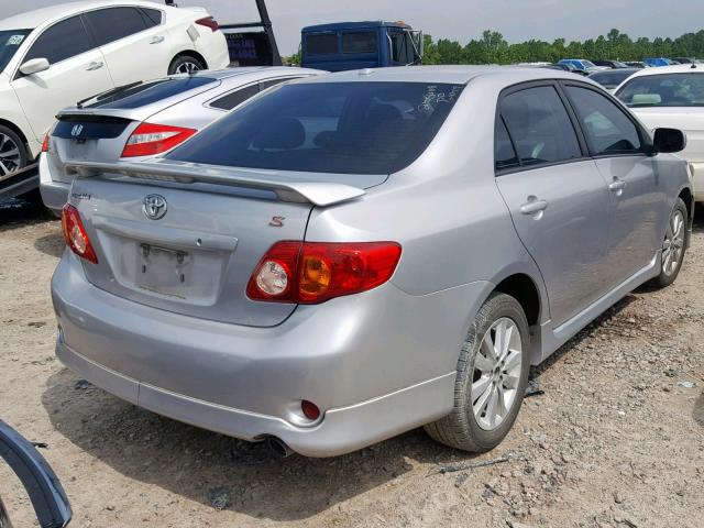 2T1BU4EE2AC411528 - 2010 TOYOTA COROLLA BA SILVER photo 4