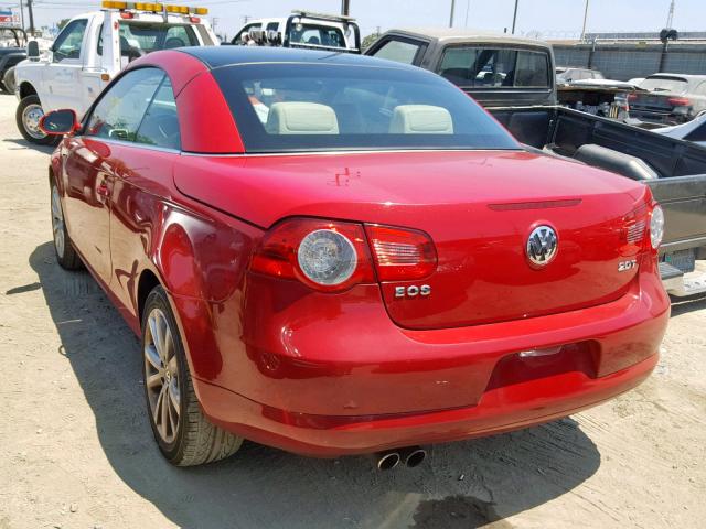 WVWFA71F77V029706 - 2007 VOLKSWAGEN EOS 2.0T L RED photo 3