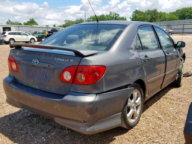 2T1BY32E65C348412 - 2005 TOYOTA COROLLA XR GRAY photo 4